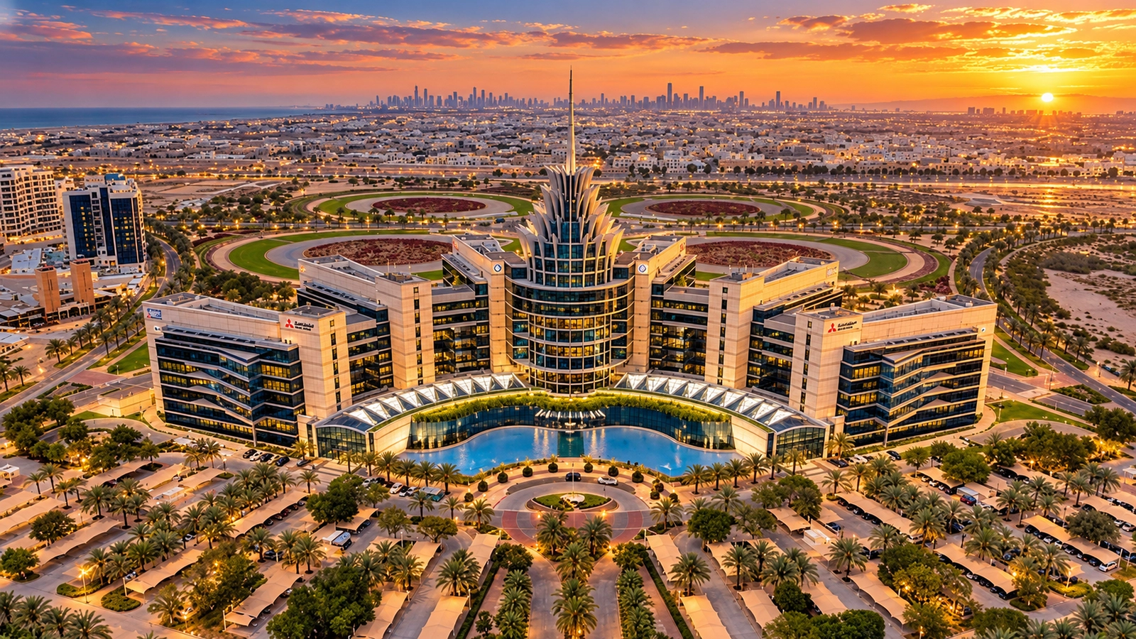 Résidences et parcs de Dubai Silicon Oasis à l’est de Dubaï